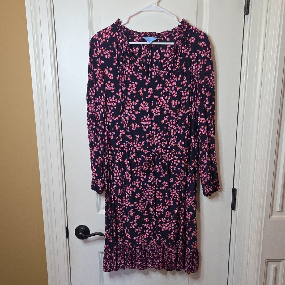 FALL CLEARANCE Draper James Pink Pleated Bishop Sleeve Sweater Dress XXL